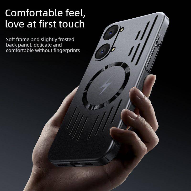 Lyxigt värmeavledande mobilskal för Xiaomi Poco X8 Pro Max X8 Pro för Magsafe Magnetisk Trådlös Laddning Skyddande Fodral silver