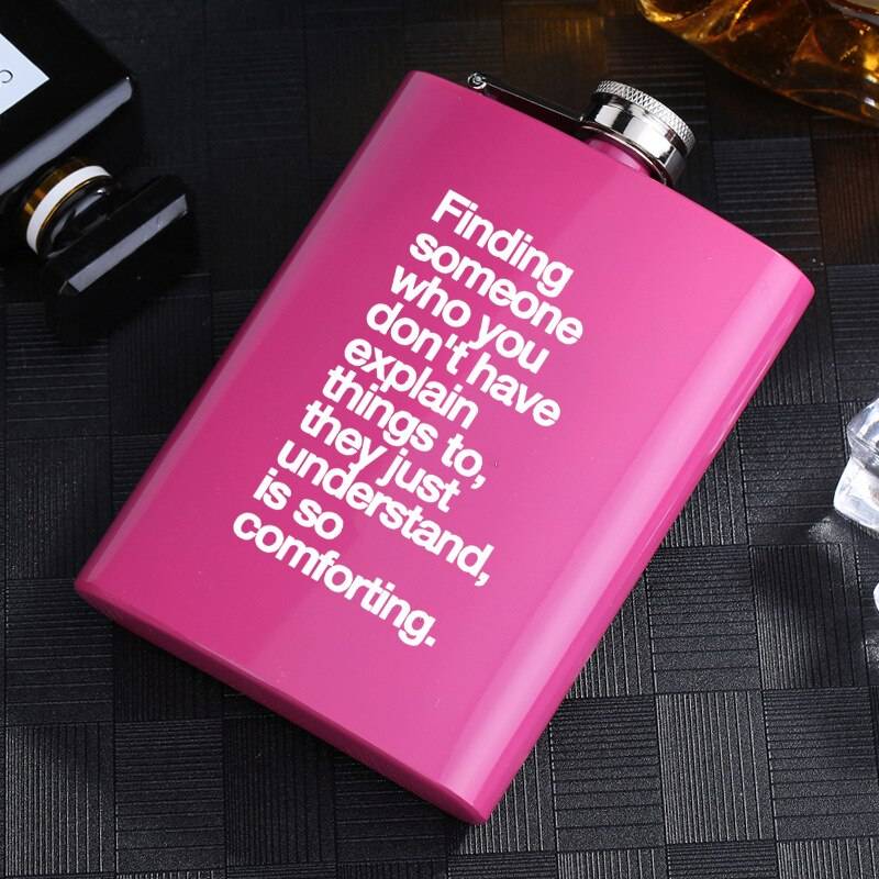 8oz rom flagon rostfritt stål alkohol hip kolv whisky kolv flaska wisky alkohol kolvar för sprit brudtärna män - Bokstaven h