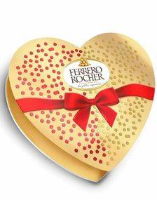 10-pack Ferrero Rocher chokladkonfekt i hjärtformad presentförpackning 125 gram
