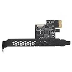 Pcie Usb Card, Usb Pcie Card Dubbelskydd Snabb överföringshastighet PCI E Till Type E Riser Card USB3.2 PCI E Riser Card Keramiska Kondensatorer Usb C Pcie Card för PC (Svart)