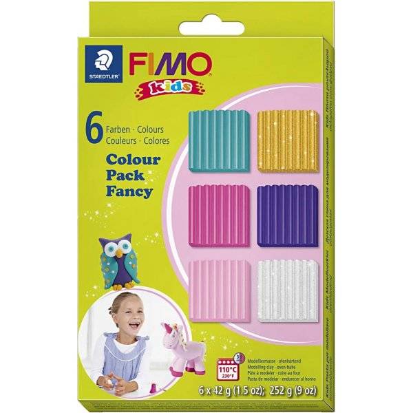 FIMO® Kids Clay - kompletterande färger - 6 x 42 g