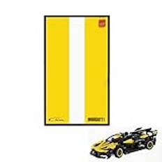 Väggtavla för Lego 42151 42161 42162 Racing, dekorativa paneler för Pare Lego-skärmar, present (endast väggpanel, ingen modell) (42151)