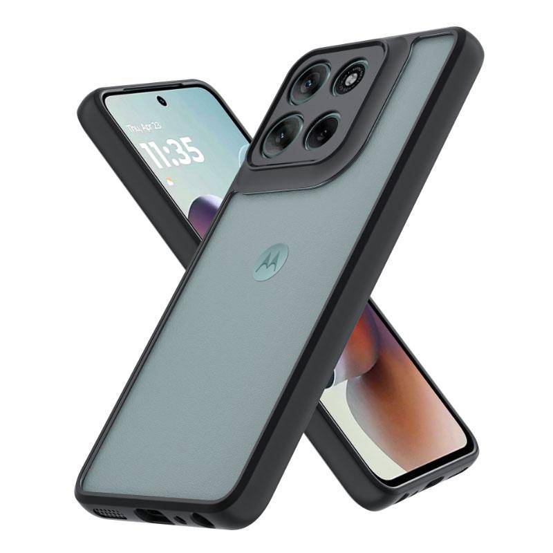 Stöttåligt Matt Telefonfodral för Motorola Moto G86 Power G96 G56 G85 G55 G35 Edge 60 50 Neo Hårt Baksidesskydd Mjukt Genomskinligt Funda