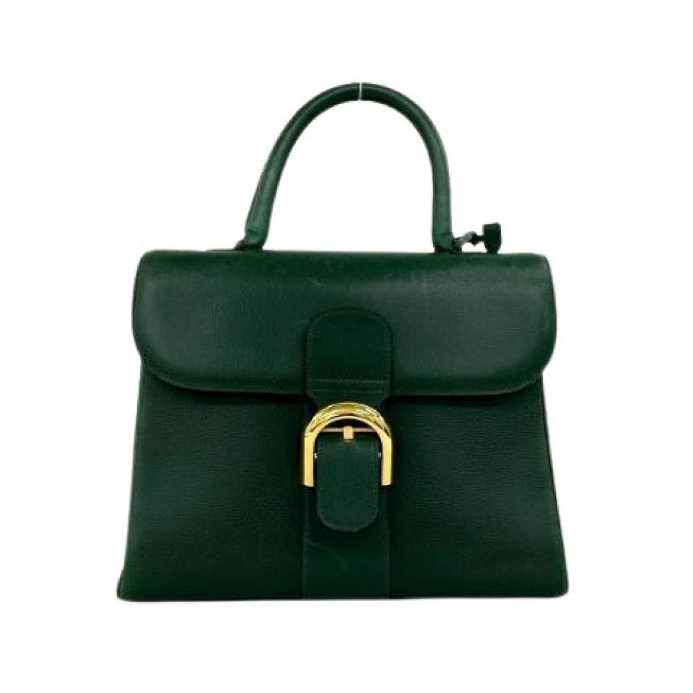 Delvaux Pre-owned Pre-owned Brillant Læder Håndtaske - Vintage - Dame - Grøn - ONE SIZE - Læder