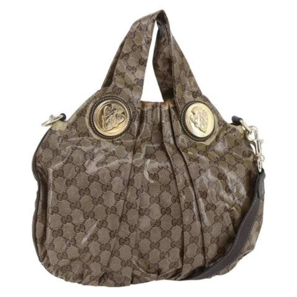 Gucci Vintage Pre-owned Canvas Skuldertaske - Vintage - Dame - Beige - ONE SIZE - Uld