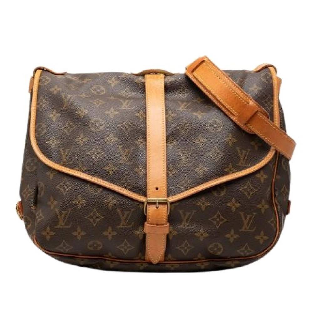 Louis Vuitton Vintage Pre-owned Saumur Skuldertaske - Vintage - Dame - Brun - ONE SIZE - Uld