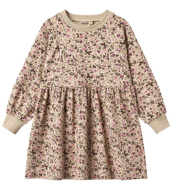 Wheat Klänning - Dorthea - Soft Sand Flower Wine - Wheat - 6 år (116) - Klänning