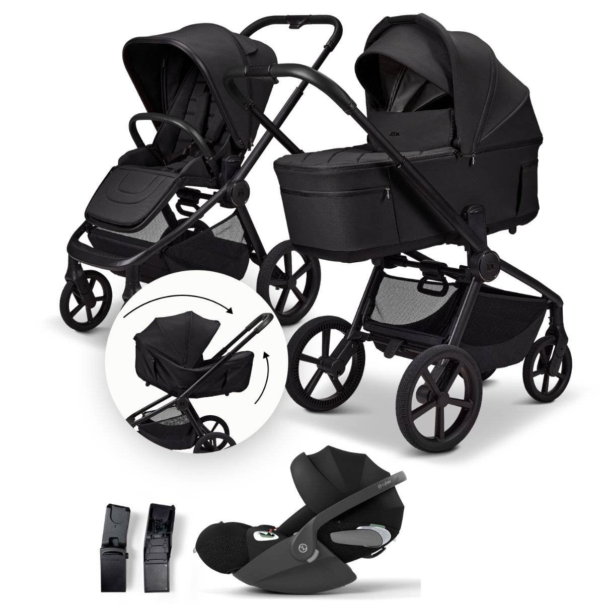 Moon ReSea Fold 3in1 Set + Cybex Cloud T i-Size 2026 - Onyx