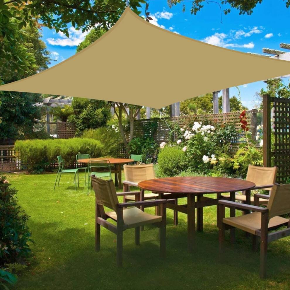 Vandtæt solskærmsdug til haven, varmeisolerende udendørs overdækning med UV-blok, åndbart materiale med forstærket kant til terrasse, pergola,.