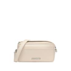 Jacquemus, Taske, Herre, Hvid, ONE SIZE, Uld, Hvid Skuldertaske med Frontlomme