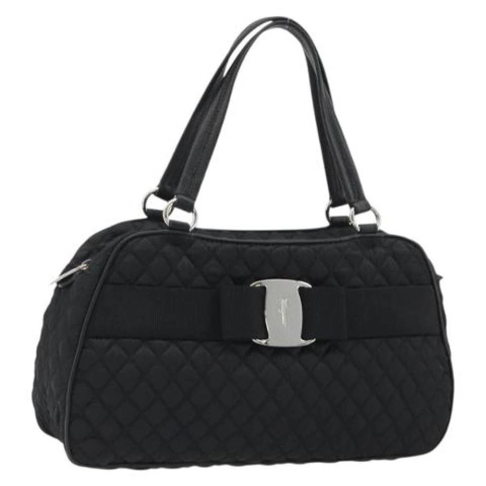 Salvatore Ferragamo Pre-owned Pre-owned Hand Bag - Vintage - Dame - Sort - ONE SIZE - Nylon