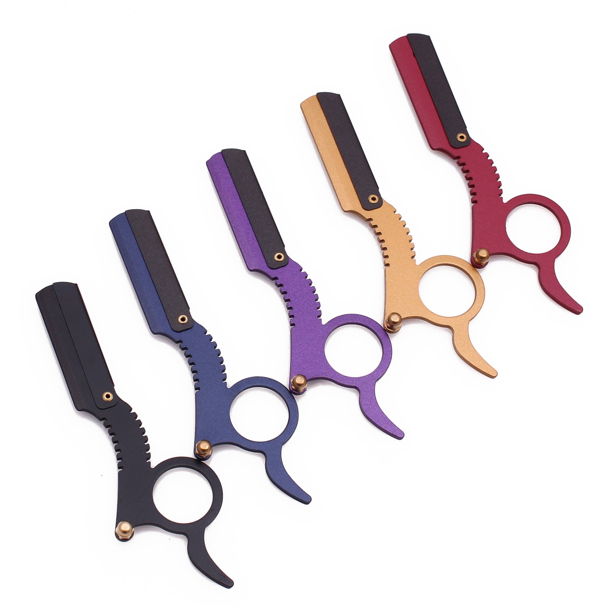 12.7cm 1Pcs Men Straight Barber Edge Steel Folding Shaving Knife Hair Removal Tools Shaving Razor With Blade Body Razors 6111#