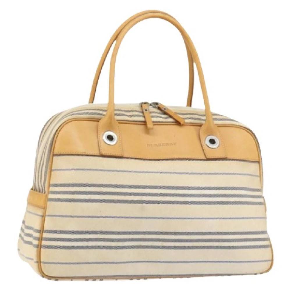 Burberry Vintage Pre-owned Canvas Håndtaske - Vintage - Dame - Beige - ONE SIZE -
