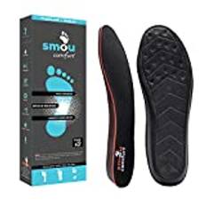 SMOU COMFORT Gel Memory Foam Insoles for Women and Men - Insoles for Shoes, Work Boots and Trainers - High Cushioning and Relief of Heel and Sole (40-41 EU)