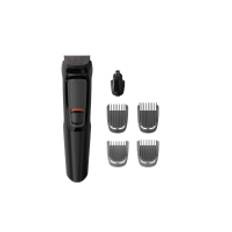 Philips MULTIGROOM Series 3000 MG3711/15, Svart, Rektangel, Skägg, Öra, Ögonbryn, Näsa, Rostfritt stål, Batteri, 60 min