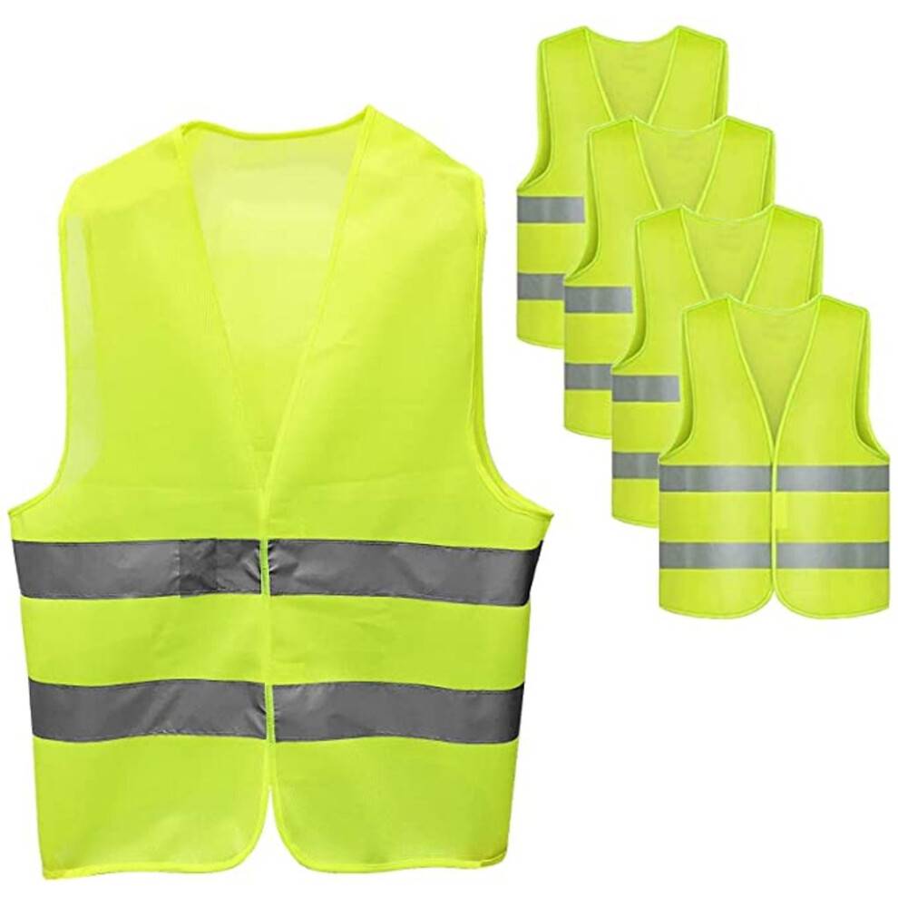 Ultrahøj synlighedssikkerhedsvest til udendørsarbejdere, lys neonfarvet reflekterende vest med fulddækkende striber, åndbart og let design