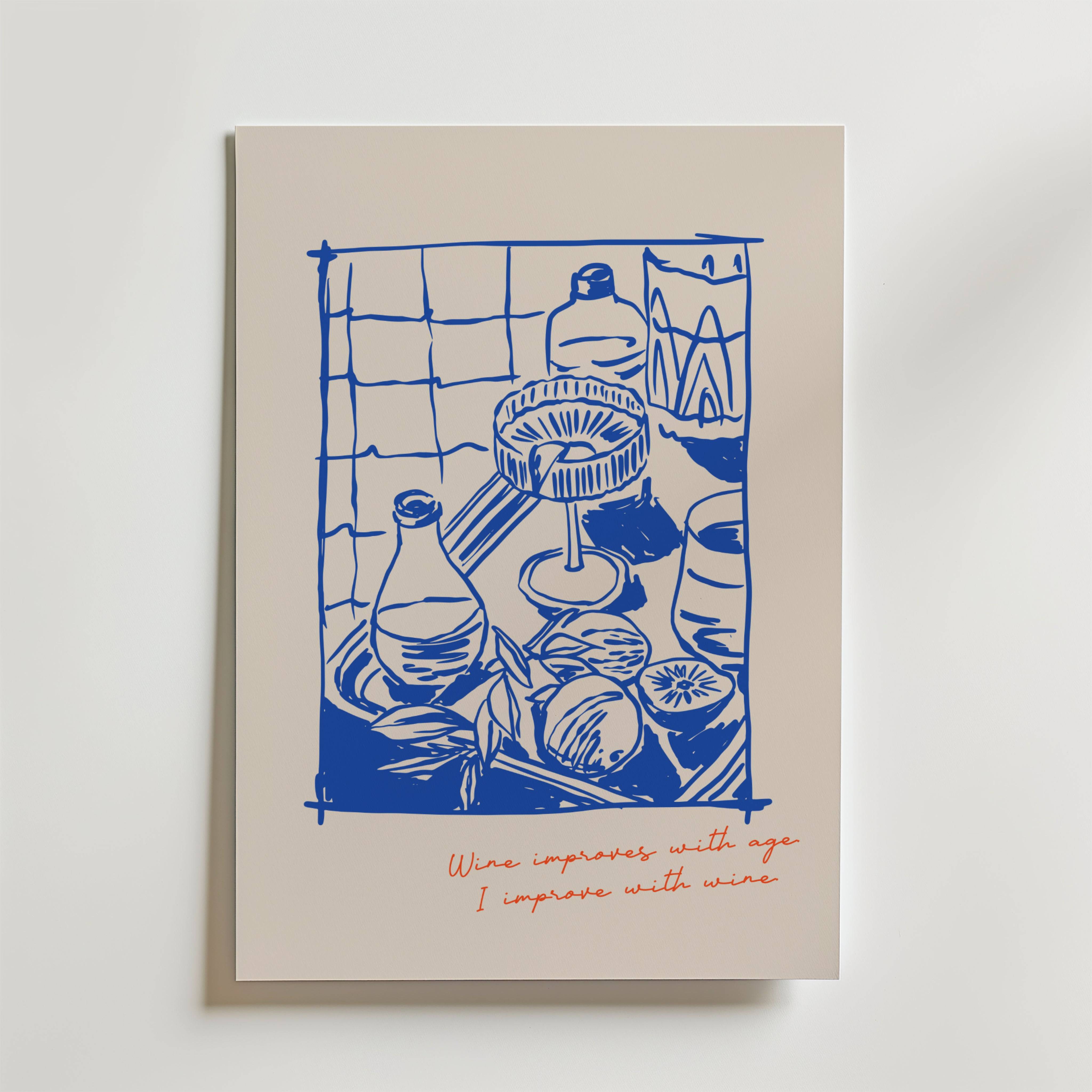 Berlin Aperitivo Poster - Fine Art Poster 100x140 cm