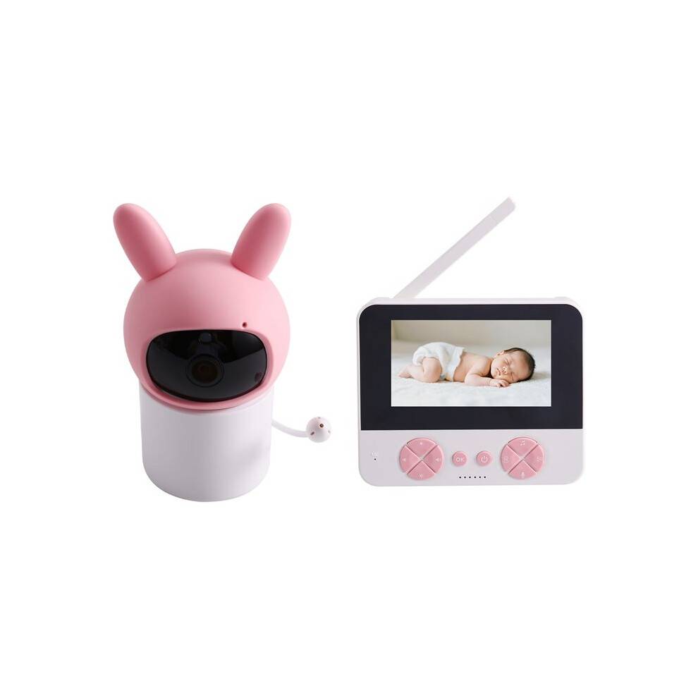 Babyvakt 5 Tum 2.4G-Anslutning Babykamera med Schemalagda Matningsaviseringar, Temperaturövervakning, Nattseende EU-Kontakt