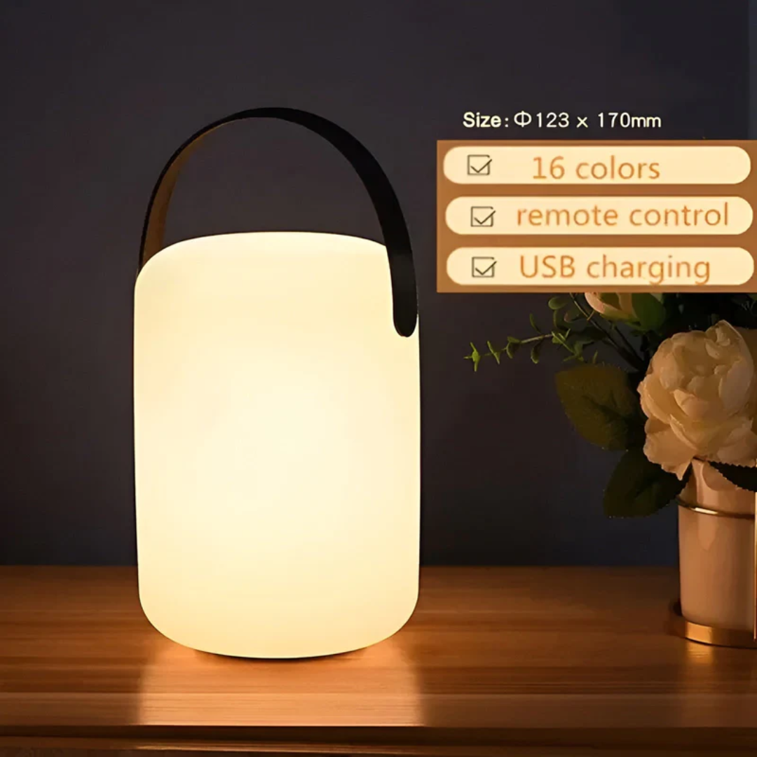 RadianceFlex - Bärbar LED Bordslampa med Vattentålig Funktion - D