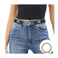 JasGood Schnallenfreier Damen Stretch Elastischer Gürtel für Damen Herren, Plus Size Keine Schnalle Unsichtbarer Gürtel für Jeans Hosen, Blau, 64cm(Für Hosengröße 86cm-125cm)