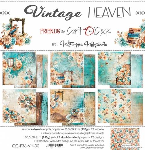 Paper Pad 12x12 - Craft O Clock - Vintage Heaven