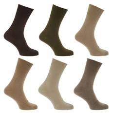 Mens Stay Up Non Elastic Diabetic Socks (Pack Of 6) - UK Shoe 11-14, EUR 45-48 / Black