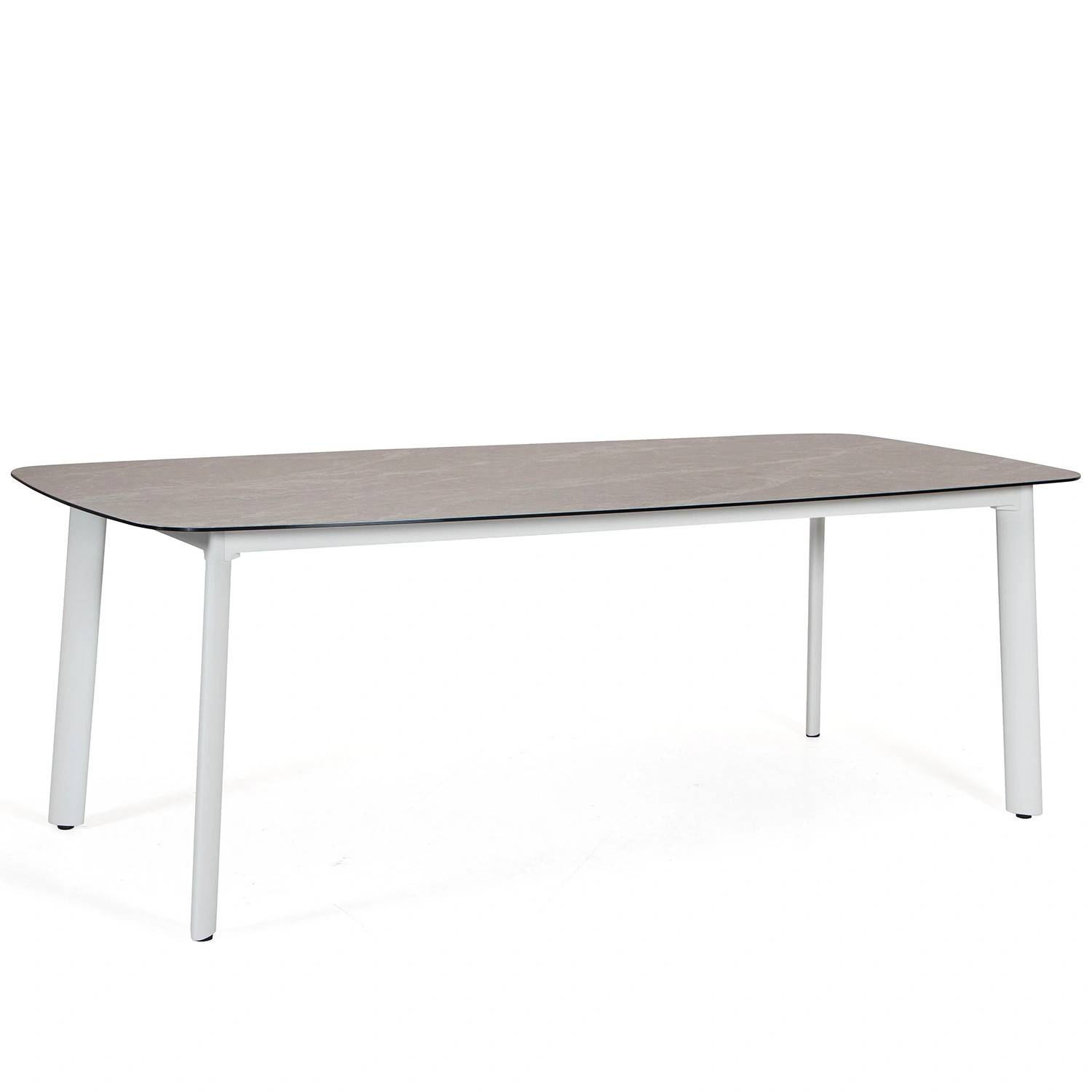 Malton matbord cream/greige 220x100 cm - Vit/Beige/Grå