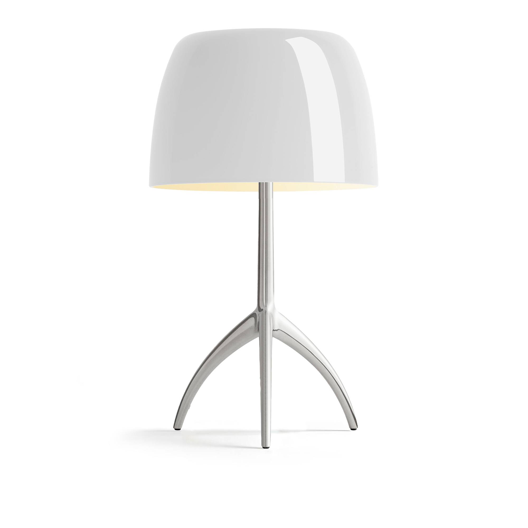 Foscarini - Lumiere grande bordslampa vit skärm med aluminium fot on/off-knapp - Bordslampor - Rodolfo Dordoni - Vit