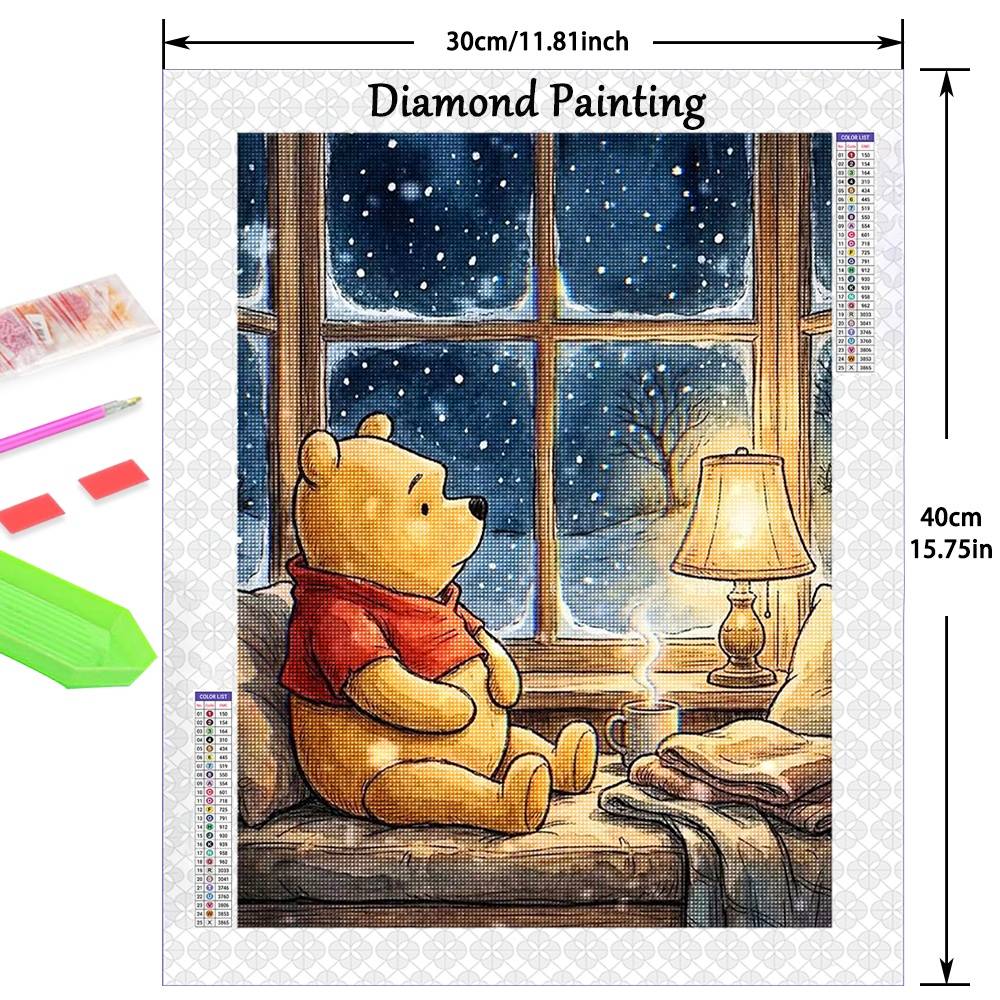 New Winnie The Pooh Series 5d Diy Diamond Painting Kit, Artist Home Bedroom Wall Decor Craft, Creative Handmade Holiday Gift