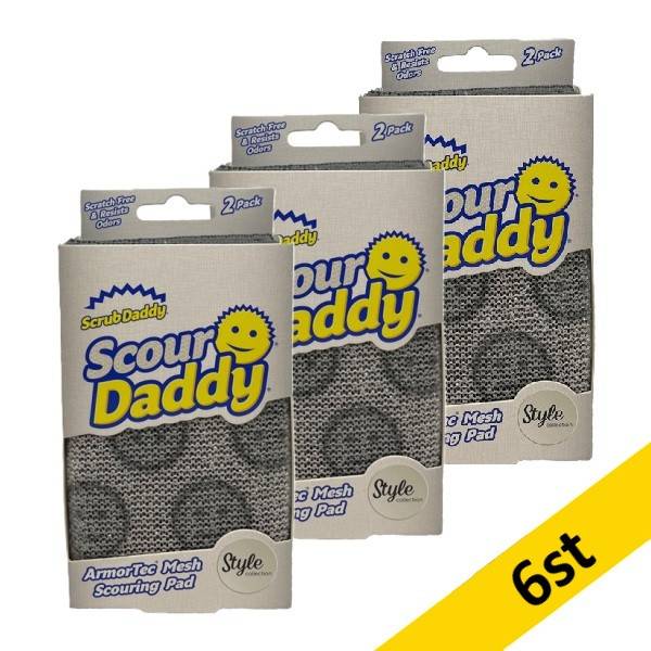 Scrub Daddy Scour Daddy Style Collection svamp grå 6st