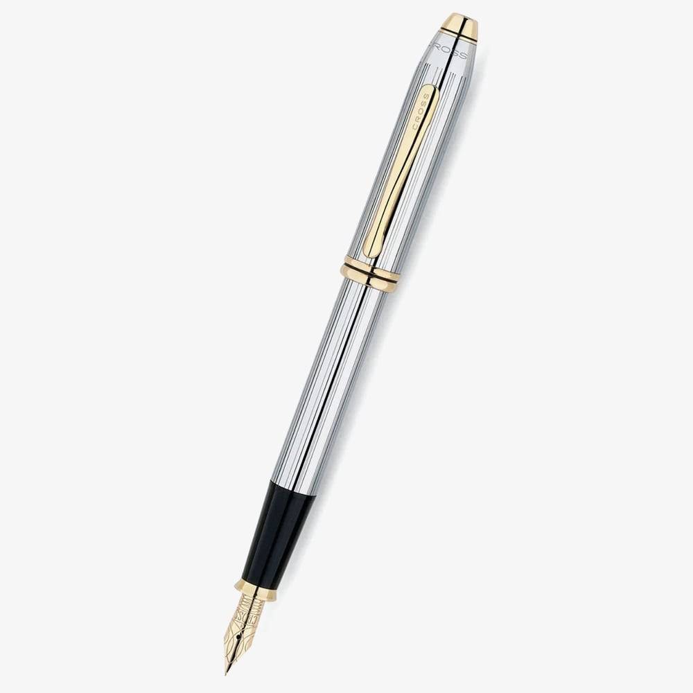 Cross Townsend Medalist Medium Nib Fountain Pen AT506-MF - Silver