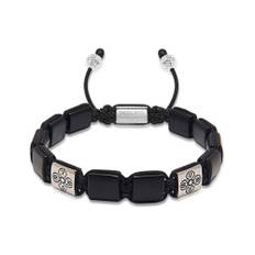Nialaya, Accessoarer, Herr, 2Xl, Nylon, The Dorje Flatbead Collection - Matte Onyx and Silver
