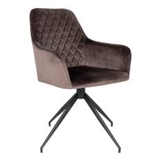 Harbo spisebordsstol med dreje fod – mushroom velour