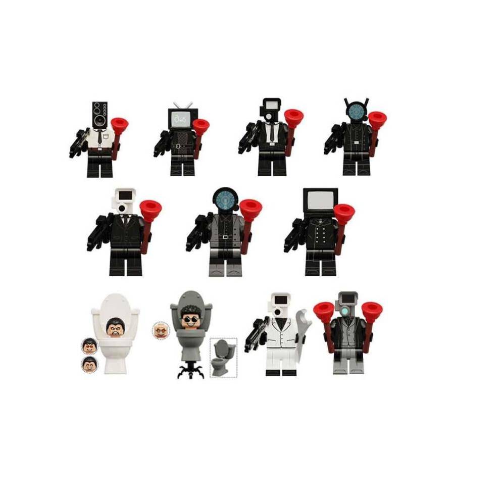 (Matches the image) Monitor Building Block TV Camera Audio Anime Cartoon Mini Action Figure Blocks Children's Toys Christmas Birthday Gift