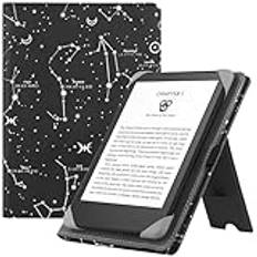 HGWALP Universellt fodral för 6 tum eReaders, folio läderstativ skydd med handrem kompatibel med alla 6 tum kindle/Paperwhite/Kobo/Tolino/fickook/Sony e-bokläsare-konstellation