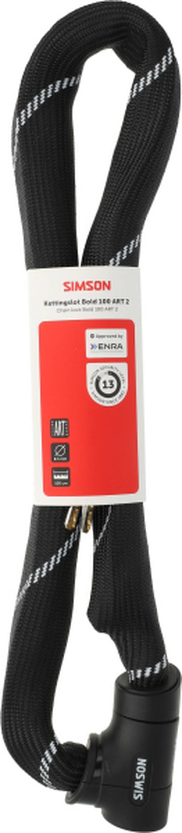 Kædelås Simson Bold ART2 100cm - sort