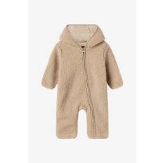 Name it baby - Babyoverall nbnMilo Teddy Suit - Grå