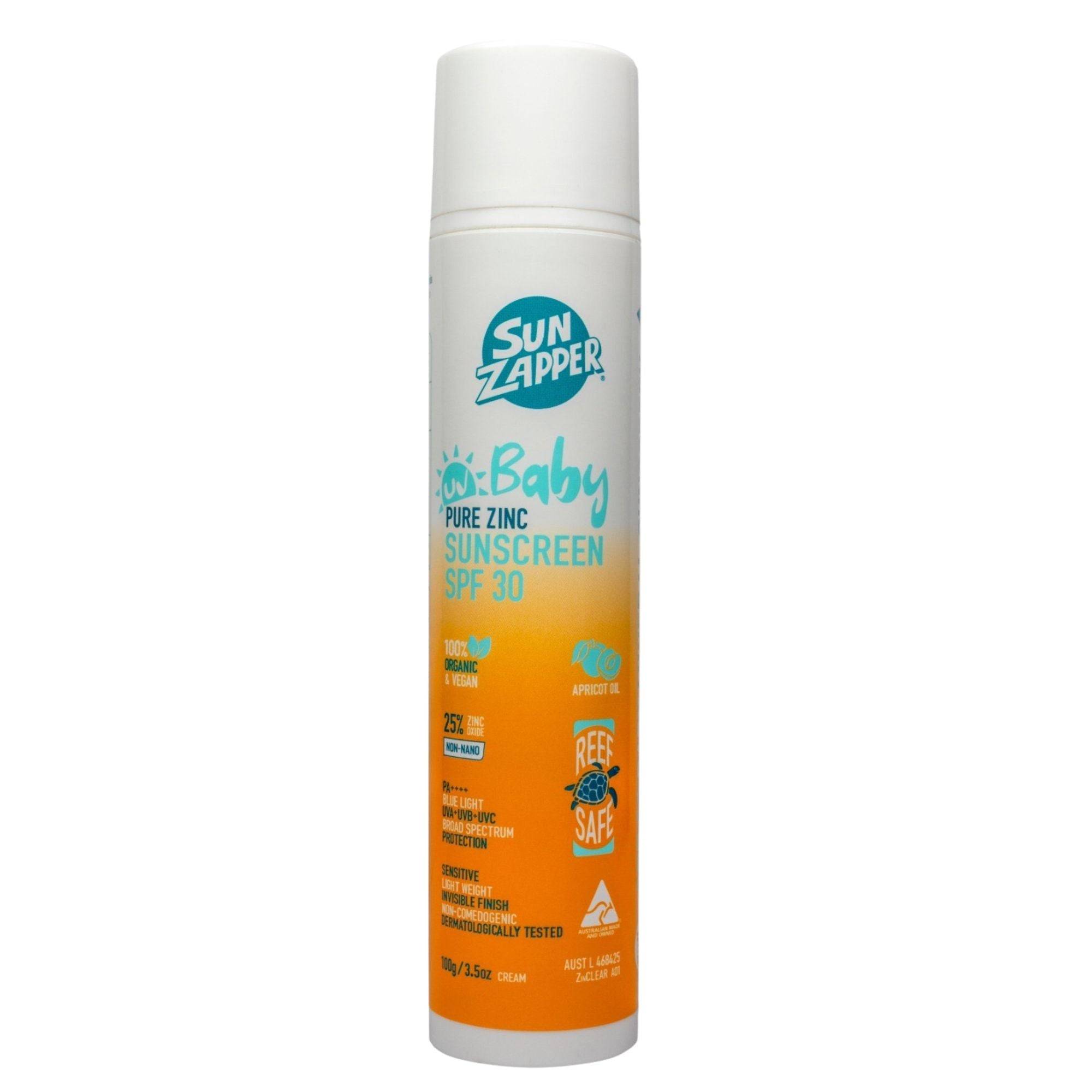 Sun Zapper Pure Zinc Baby Sunscreen SPF30 Pump Bottle