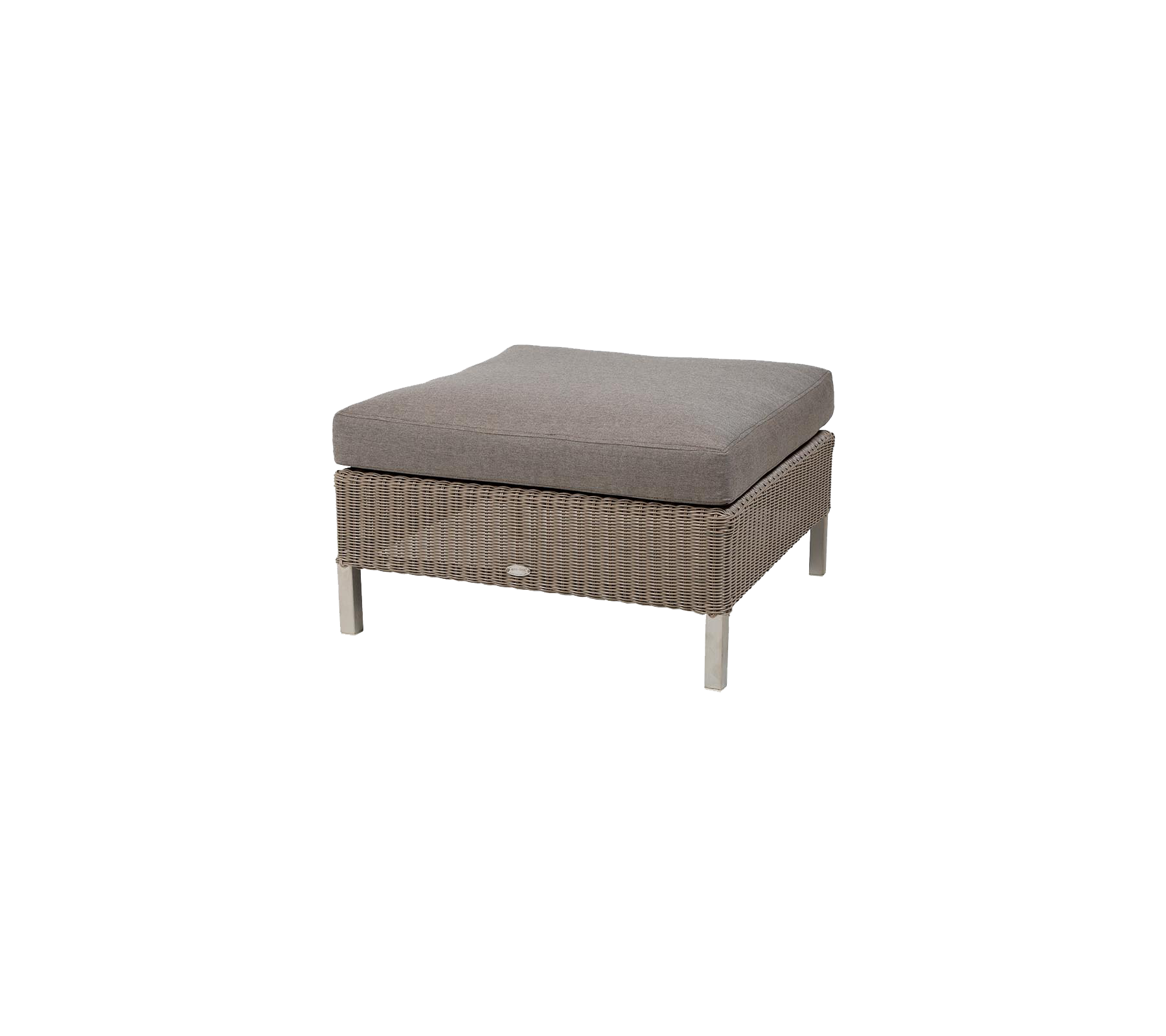 Connect fodskammel - Taupe, large round Weave / Taupe, Natté w/QuickDry & Airflow