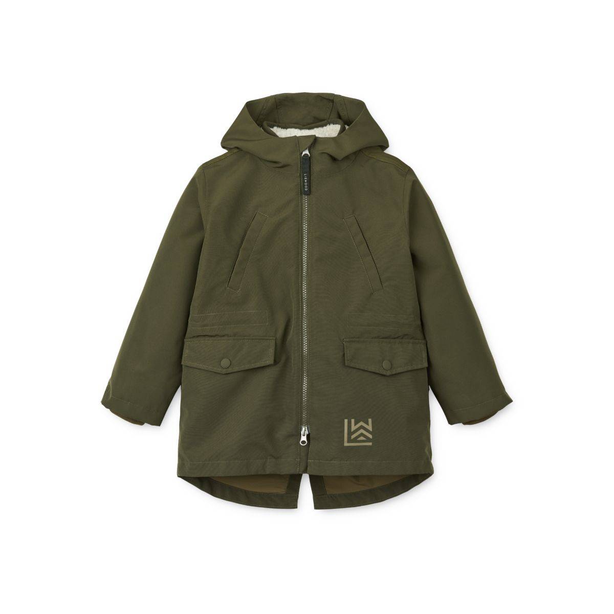 Timber 2-I-1 Jakke - Army brown mix - 134