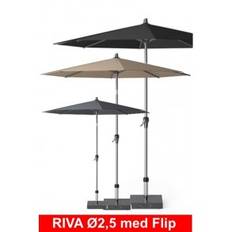 Parasol Ø2,5 m Riva - Markedsparasol med flip