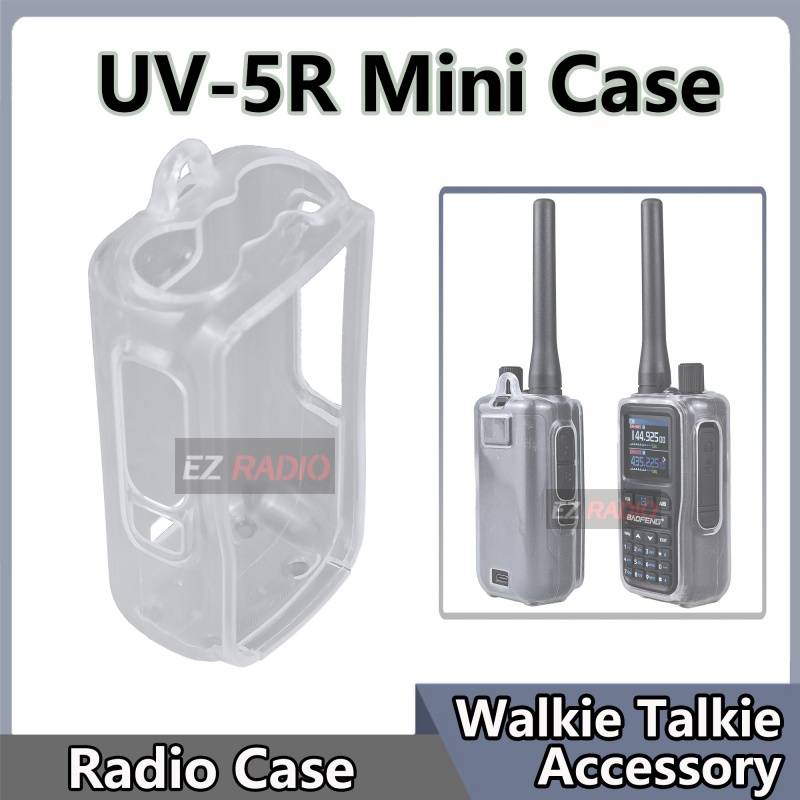 Clear TPU Protective Case Baofeng UV‑5R Mini Walkie Talkies Transparent Shockproof Cover Precise Cutout Radio Shell Accessories