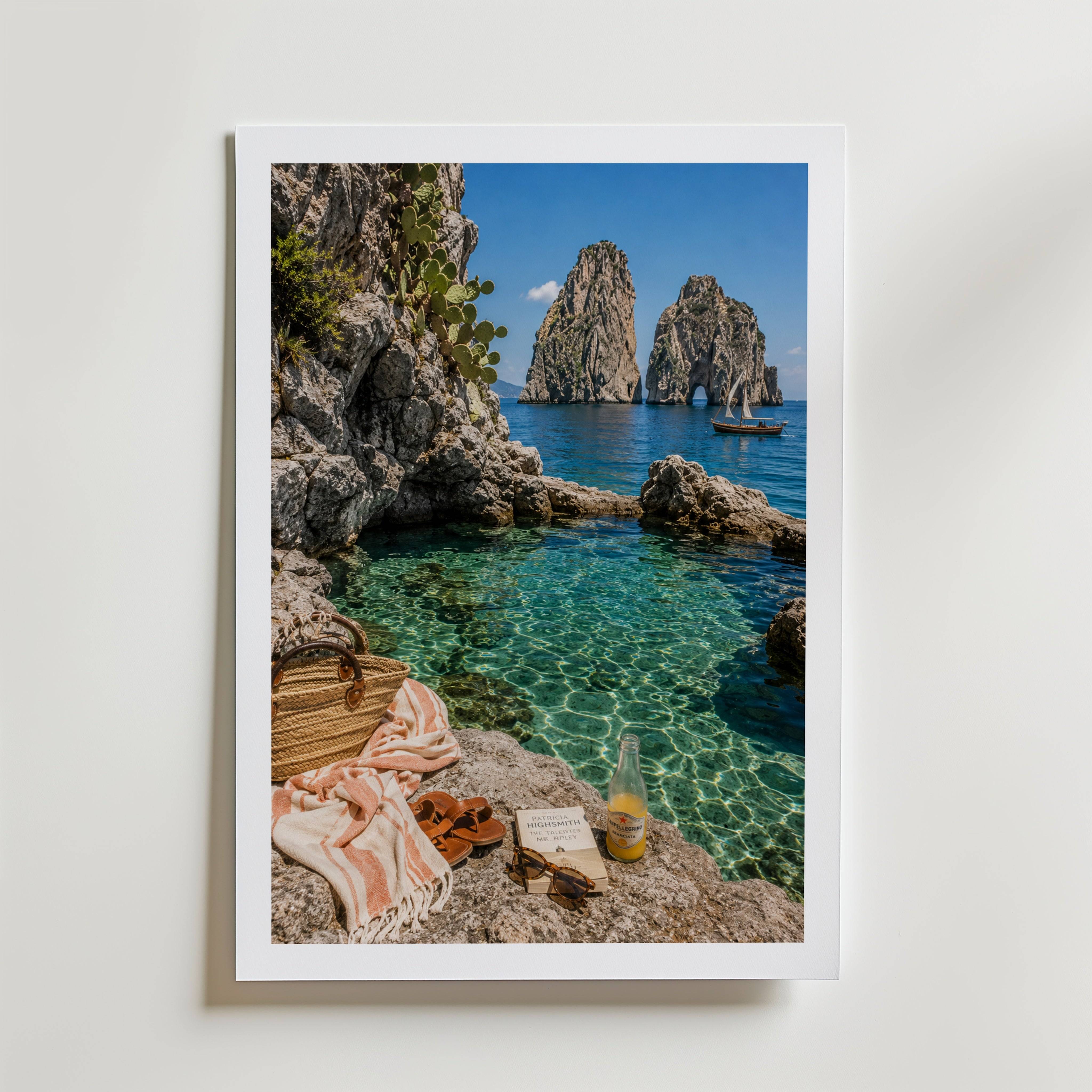 Marco Ricci Faraglioni Capri Poster - Fine Art Poster 50x70 cm