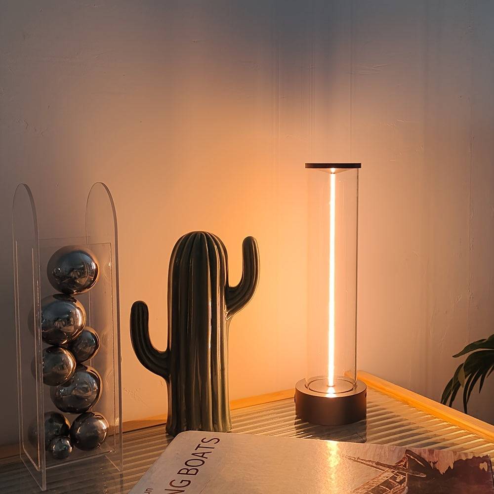 TouchLume – Trådlös LED Bordslampa med USB - Grå