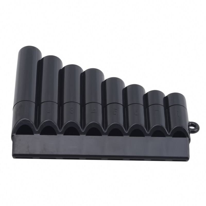 Träblås panflöjt 8 rör plastrad flöjt flauta panpipe handgjorda panflöjter flöjt barn musikinstrument - Svart