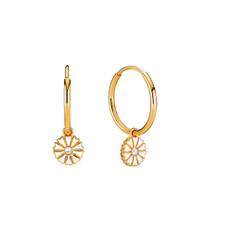 Marguerit creol 7.5mm zirkonia - Forgyldt sølv - 9095015-30-M