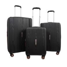 Set of 3 Expandable Suitcases - 100% ABS - LYS Paris 330/3 - Black