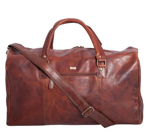 Bon Goût oily pull up rejsetaske i cognac Cognac