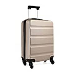 Kono Kabinväska ABS 4 svängbara hjul 55 cm 33 l, guld-uppgradering, (L) 38cm * (H) 55cm * (W) 20cm, Kabinbagage