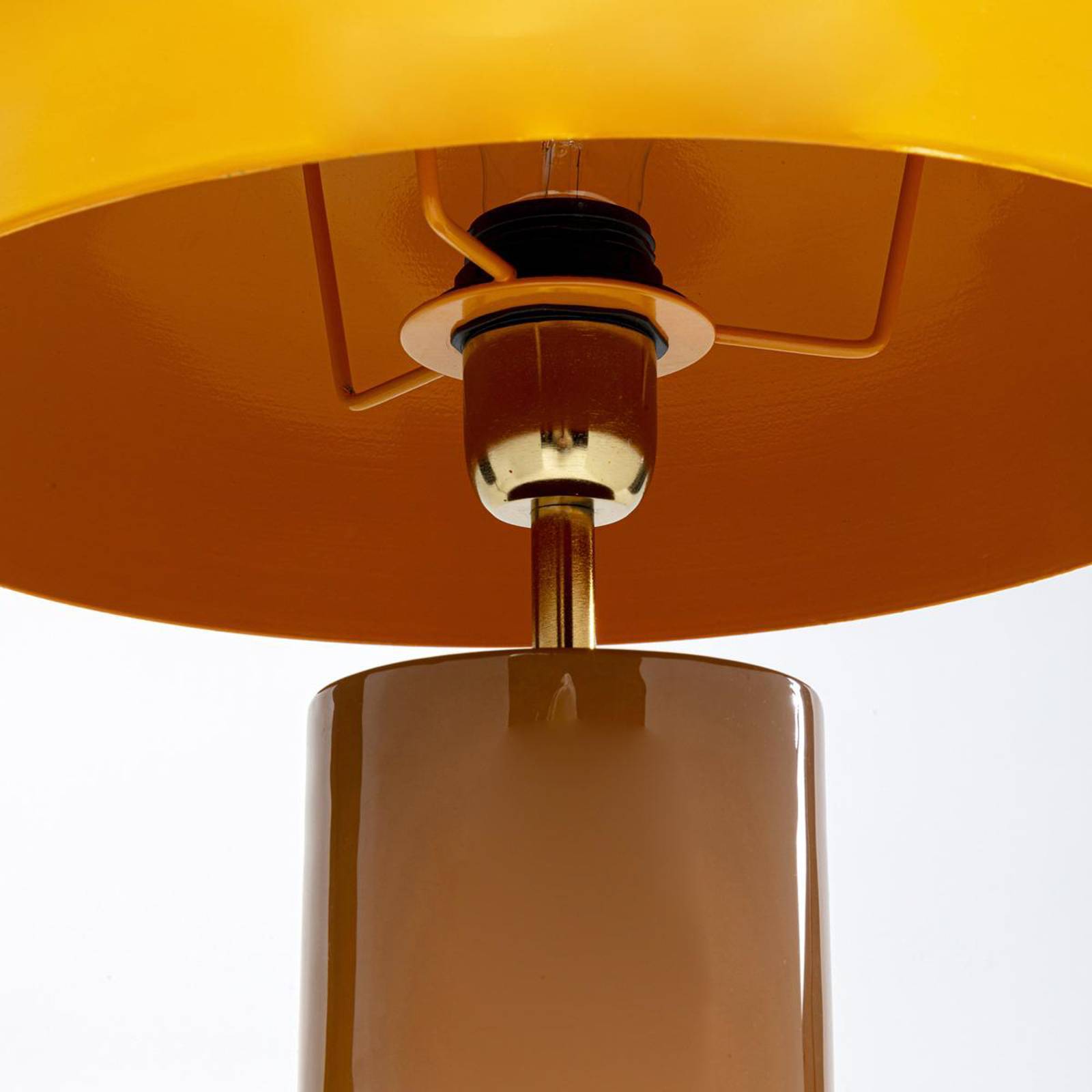 KARE Design bordslampa Josy, Gul / orange, Vardagsrum / matsal, Metall, Vintage, Bordslampa